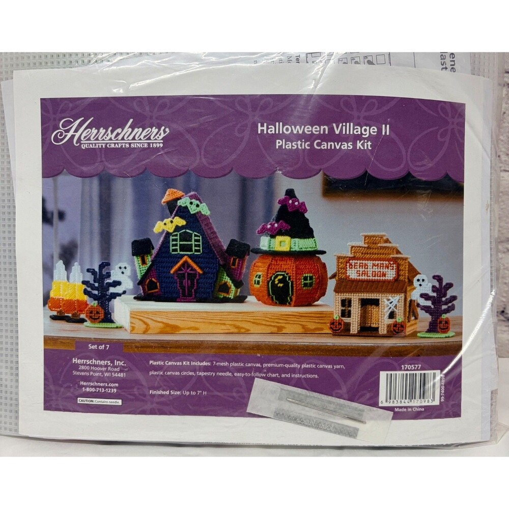 Herrschners Halloween Village ll Plastic Canvas Kit